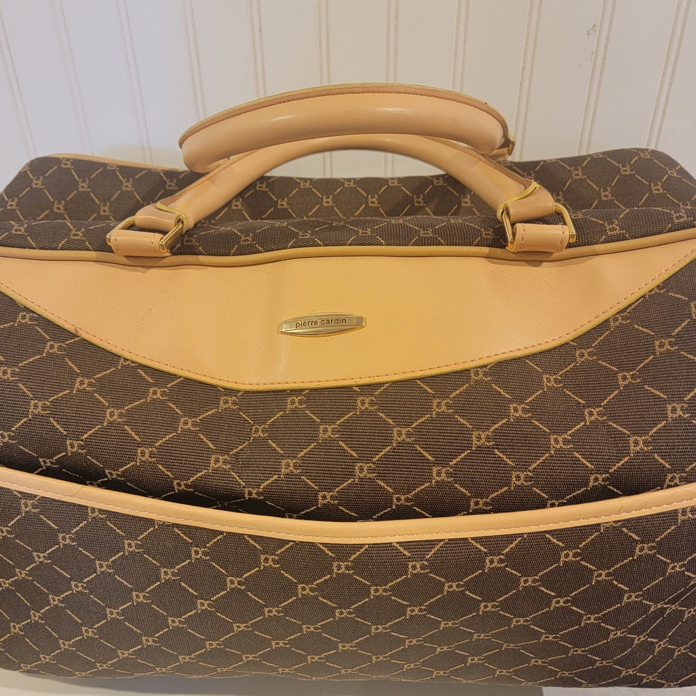 Pierre Cardin Elegant Brown and Tan Travel Bag